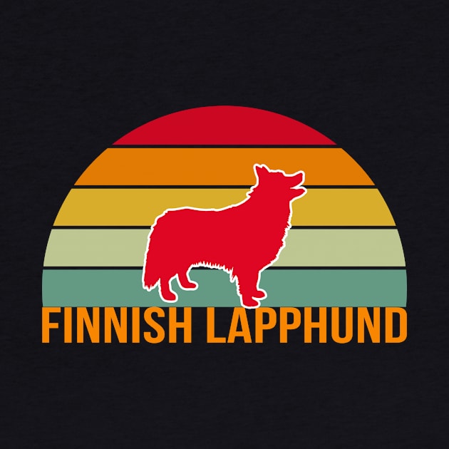 Finnish Lapphund Vintage Silhouette by khoula252018